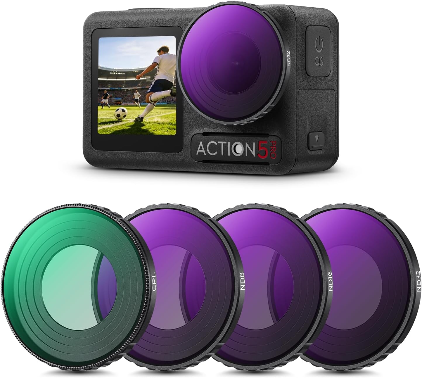 Detalle de K&F CONCEPT ND Filterset 4er Pack CPL ND8