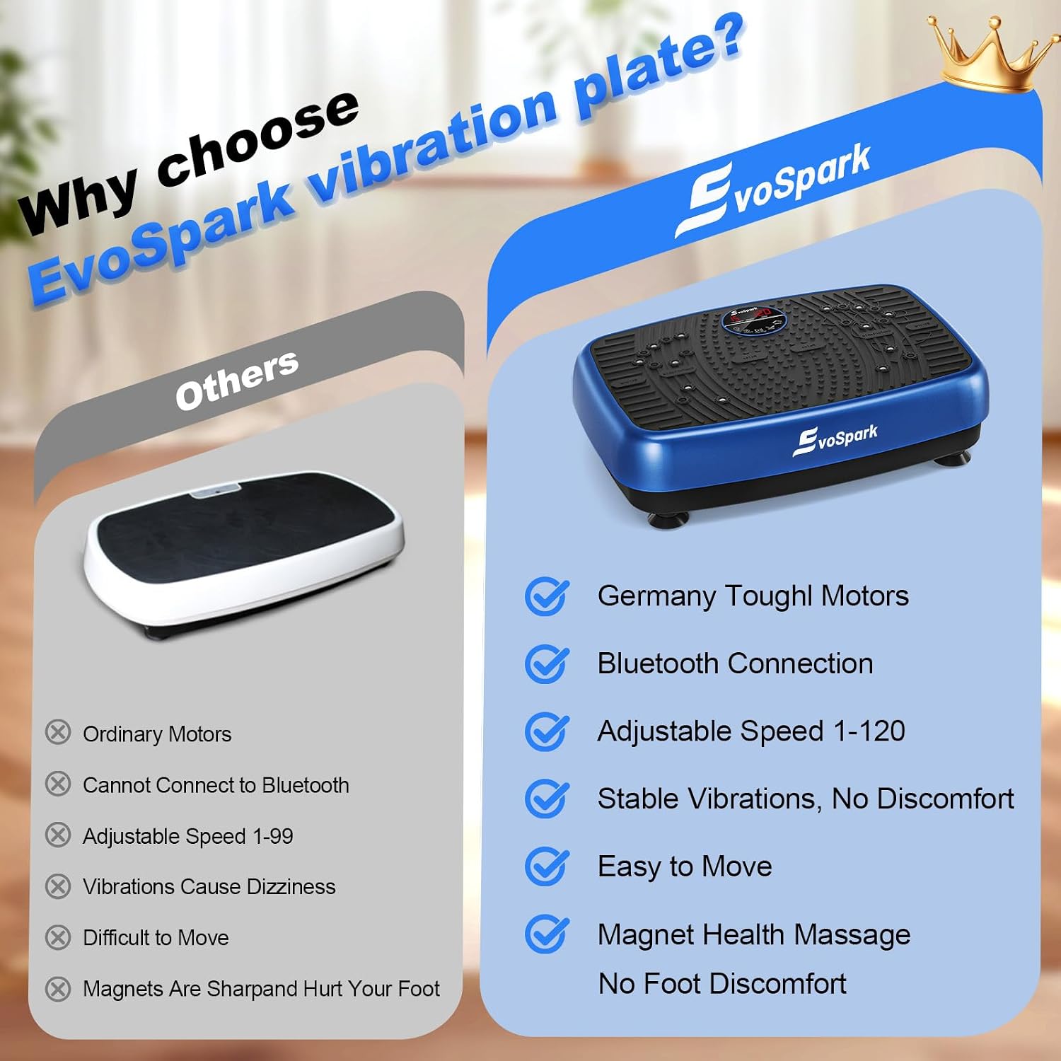 Detalle de EvoSpark Vibration Plate, 450 lb capacity