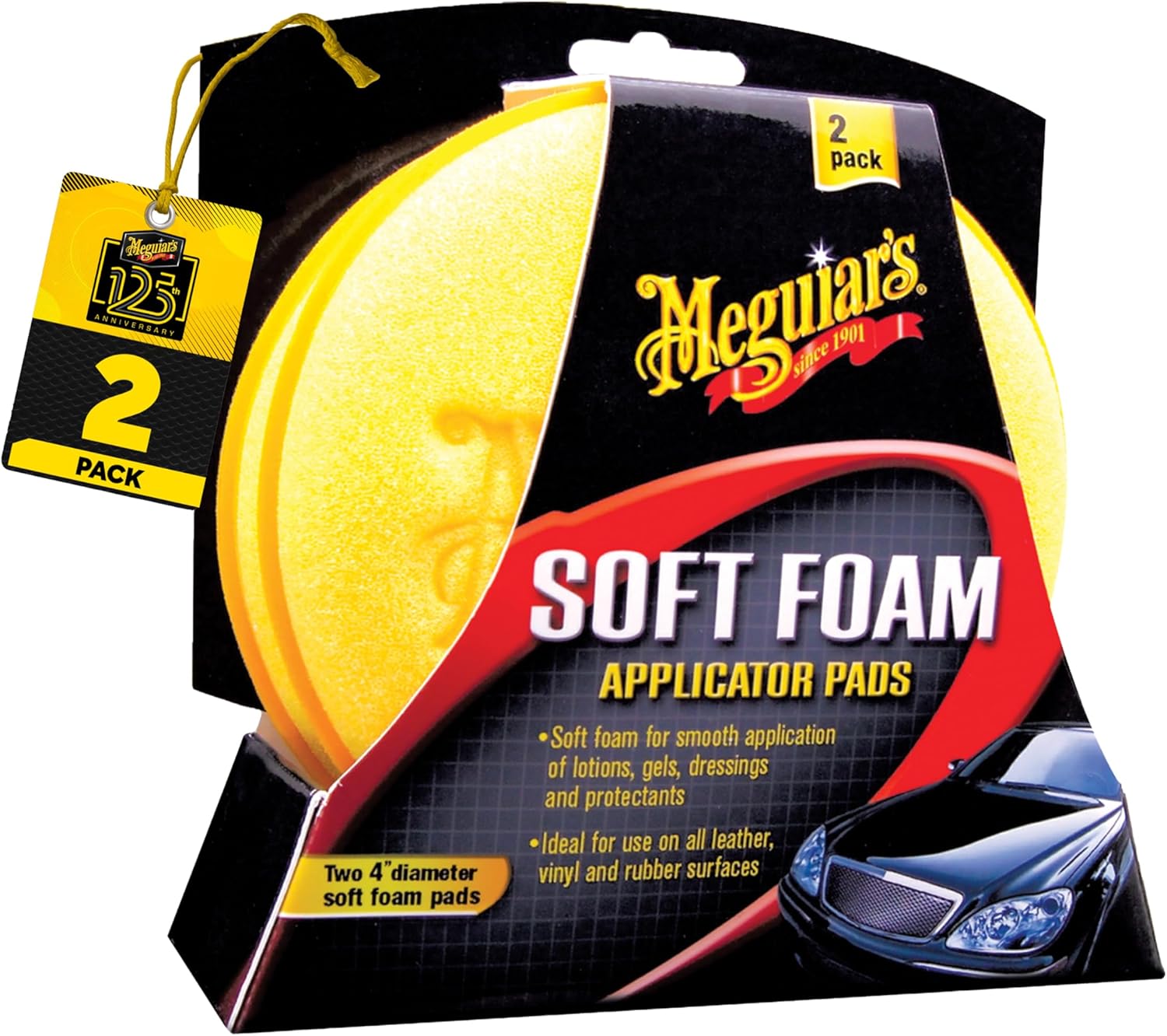 Thumbnail 4 de Meguiar's Even Coat Microfibre Reusable Applicator Pads (2 Pack) – 12.7 cm