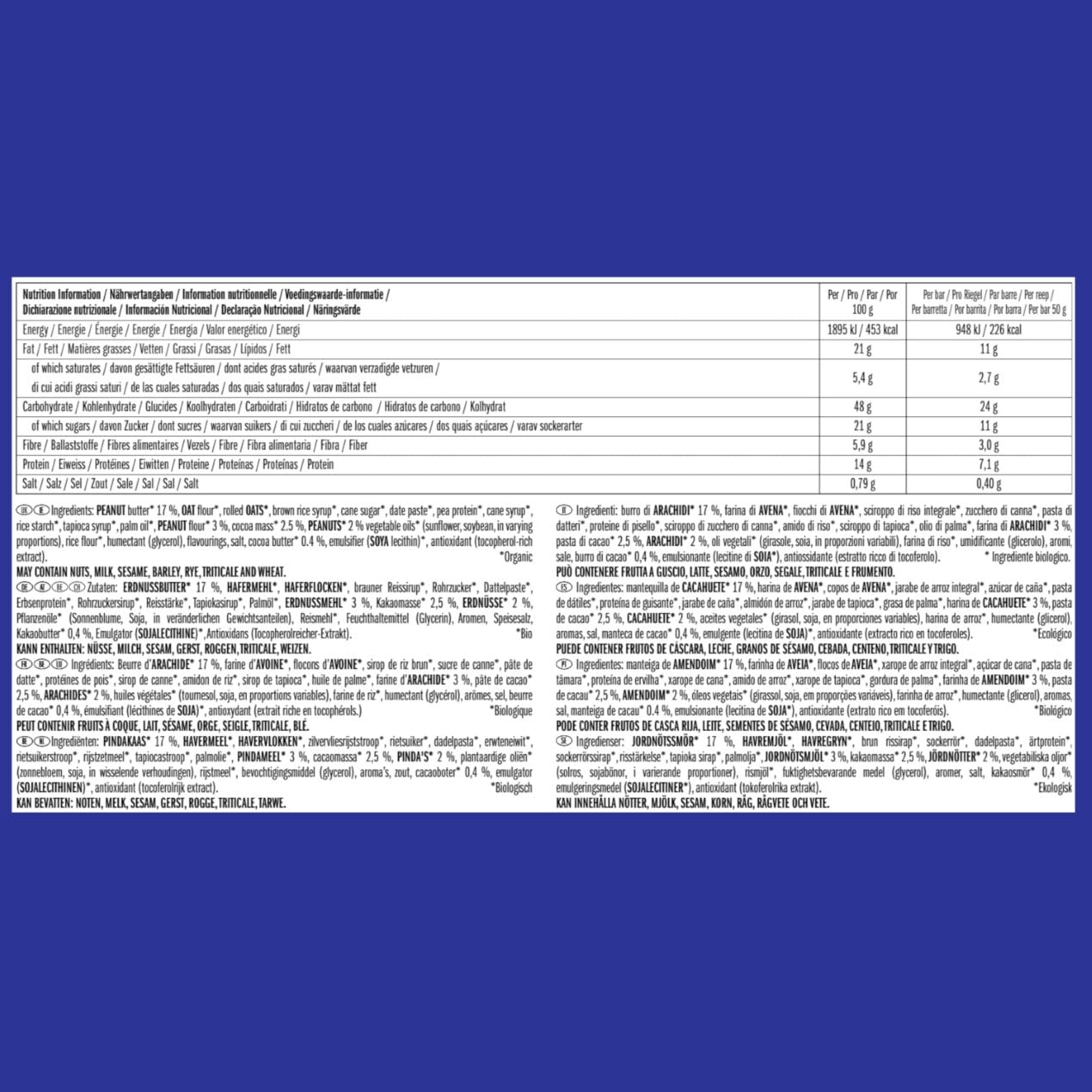 Thumbnail 6 de CLIF Nut Butter Bar | Snackriegel mit pflanzlichem Protein (7 g) – Chocolate Chip Peanut Butter, 12 x 50 g