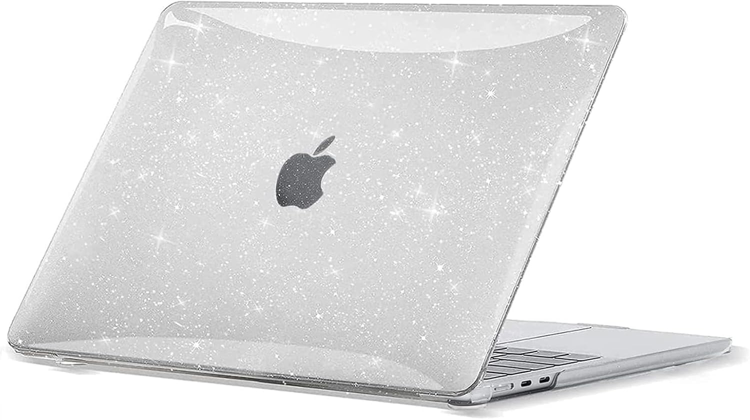 Detalle de EooCoo Hülle für MacBook Air 15 (15,3 Zoll) mit Touch ID – ultradünne Hartschale Case „Glitzer Klar“