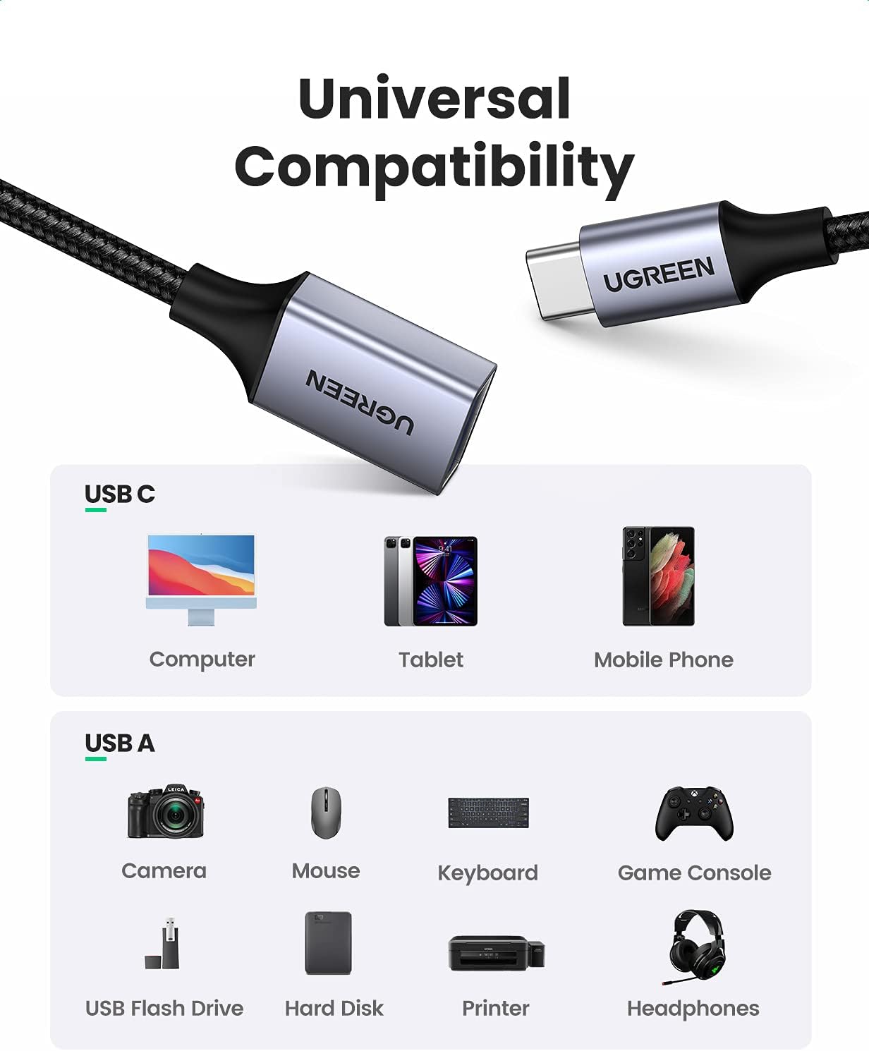 Thumbnail 5 de UGREEN USB C to USB Adapter 10Gbps