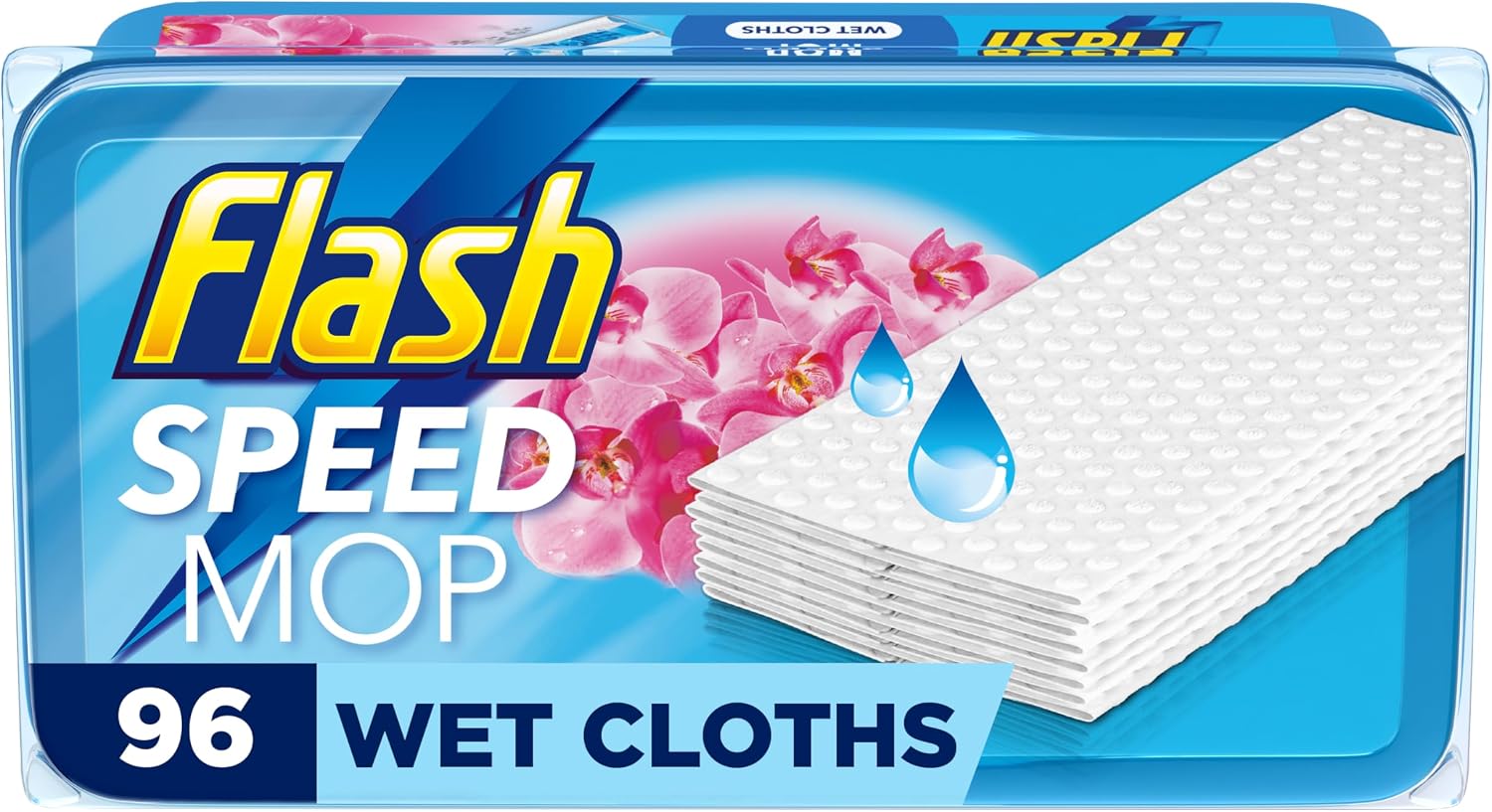 Flash Speedmop Wet Mop Floor Cleaner Wipes (96 Wet Wild Orchid Pads)