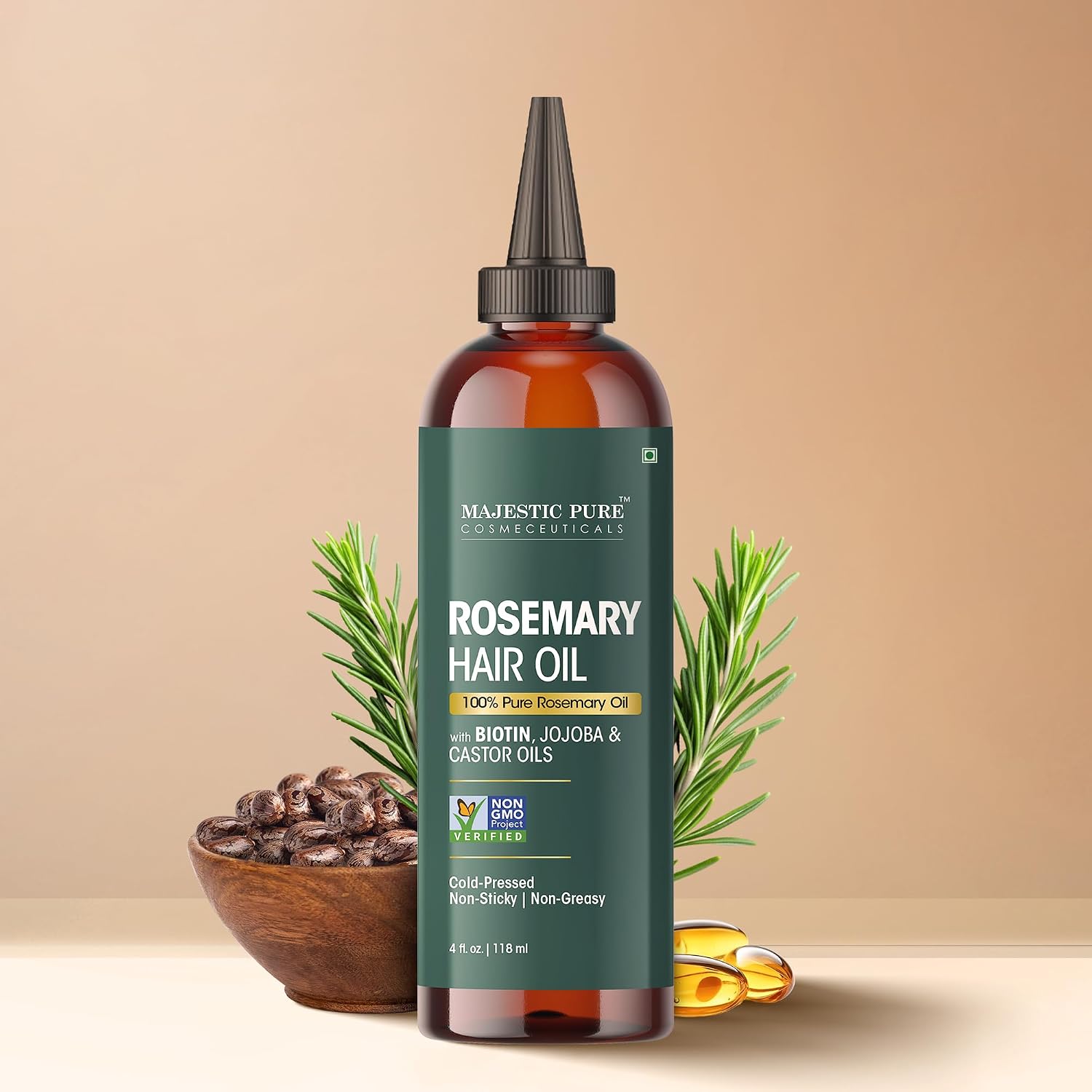 Thumbnail 2 de Majestic Pure 100% Pure Rosemary Oil (4 fl oz) with Applicator for Hair Growth & Scalp Care
