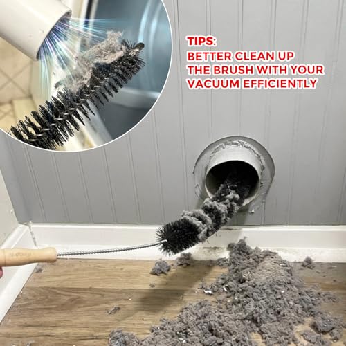 Detalle de Holikme Dryer Vent Cleaner Kit: 3-Piece Replacement Lint Brush Set for Dryer Vents and More