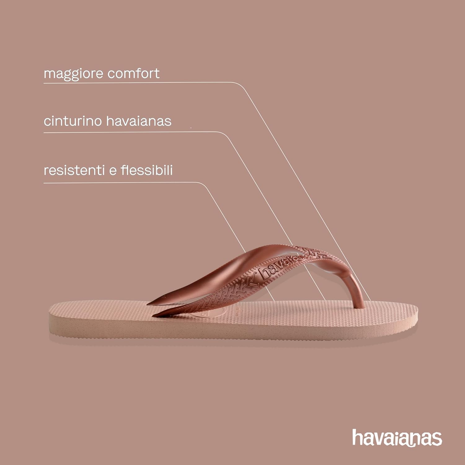 Detalle 2 de Havaianas Brasil Logo Top: infradito iconiche con suola antiscivolo, unisex