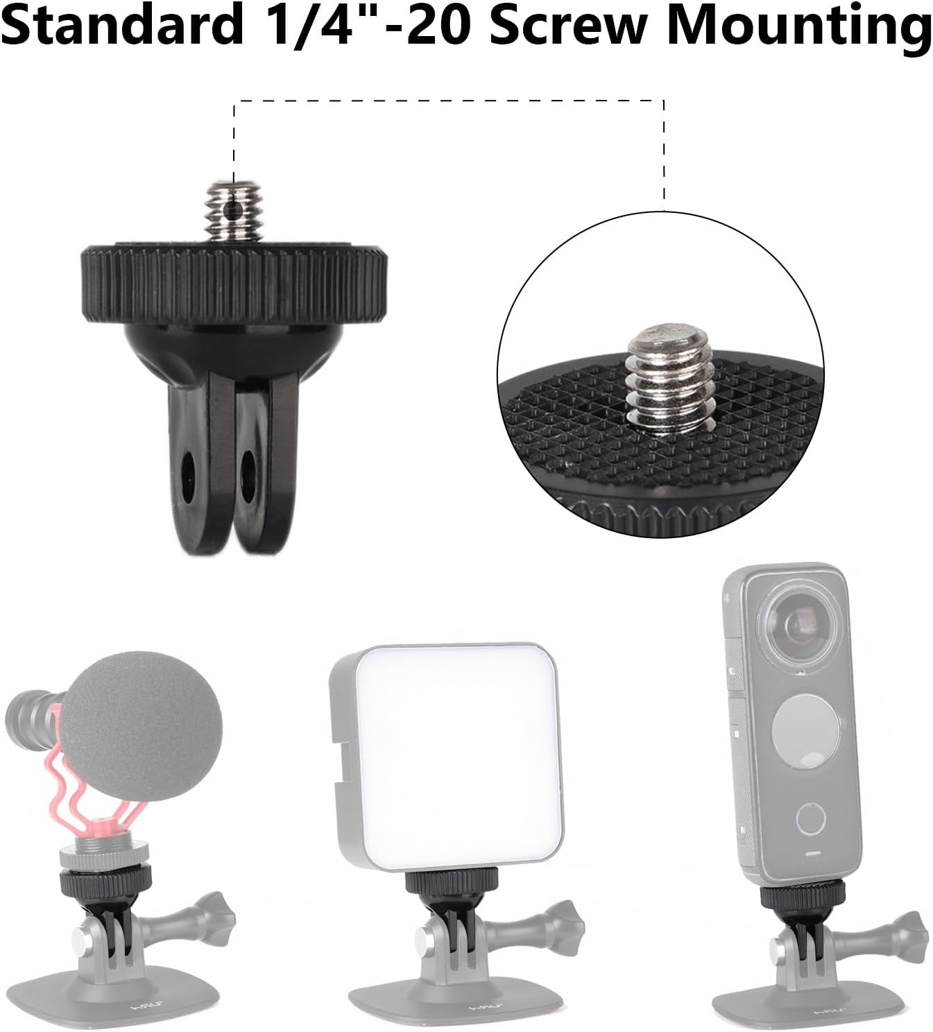Thumbnail 3 de HSU Grab Bag Basic Camera Mount Kit (14-IN-1) for GoPro – quick release buckle mount, extension arms and 1/4 adapter