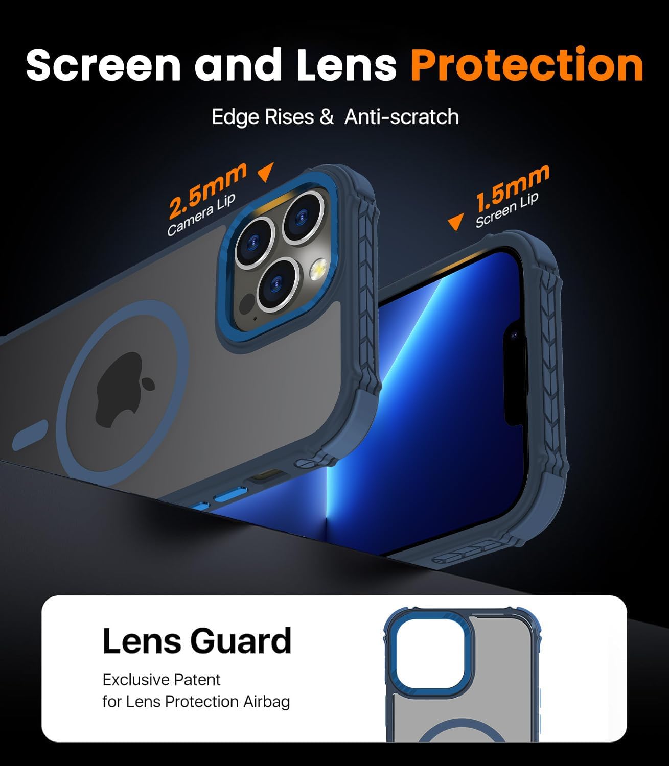 Thumbnail 6 de DEERLAMN Strong Magnetic Case for iPhone 15 Pro Max (6.7-inch) with MagSafe compatibility — Forest Blue