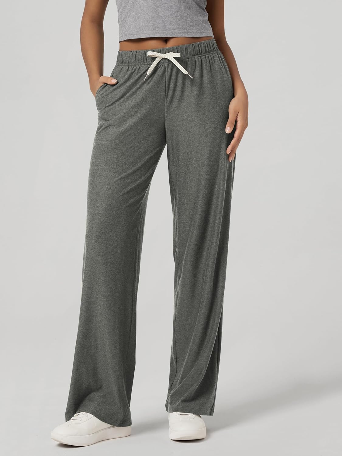 Thumbnail 2 de ODODOS Women’s Straight Leg Pants Ultra Soft Stratum Tech Relaxed Pajama Lounge Pants (with Pockets)