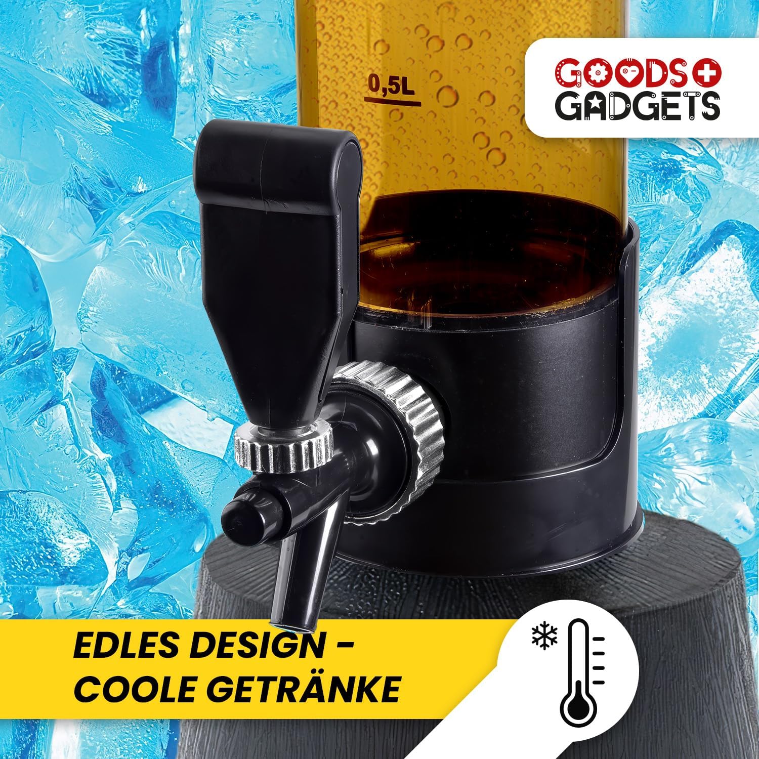Detalle de Bierzapfanlage & Biersäule 3,5L – Premium Getränke-Spender für Party-Highlights