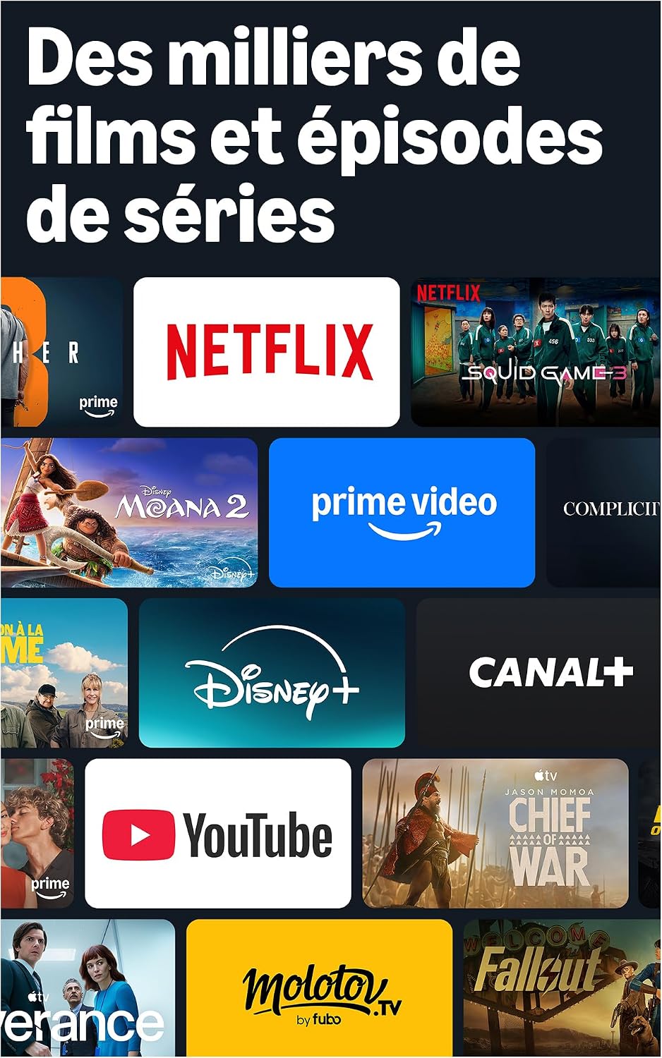 Detalle de Amazon Fire TV Stick 4K Max (Nouvelle génération) – Streaming 4K + Wi‑Fi 6E et Écran dynamique