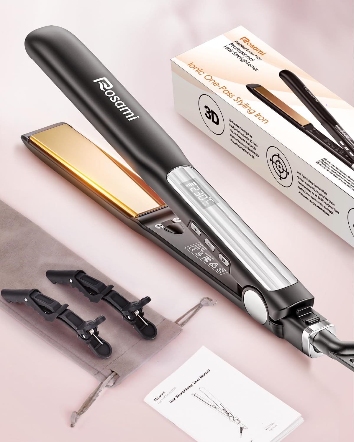 Thumbnail 6 de Rosami Piastra per Capelli 2 in 1 in Titanio – Styling preciso, riscaldamento rapido e ionico