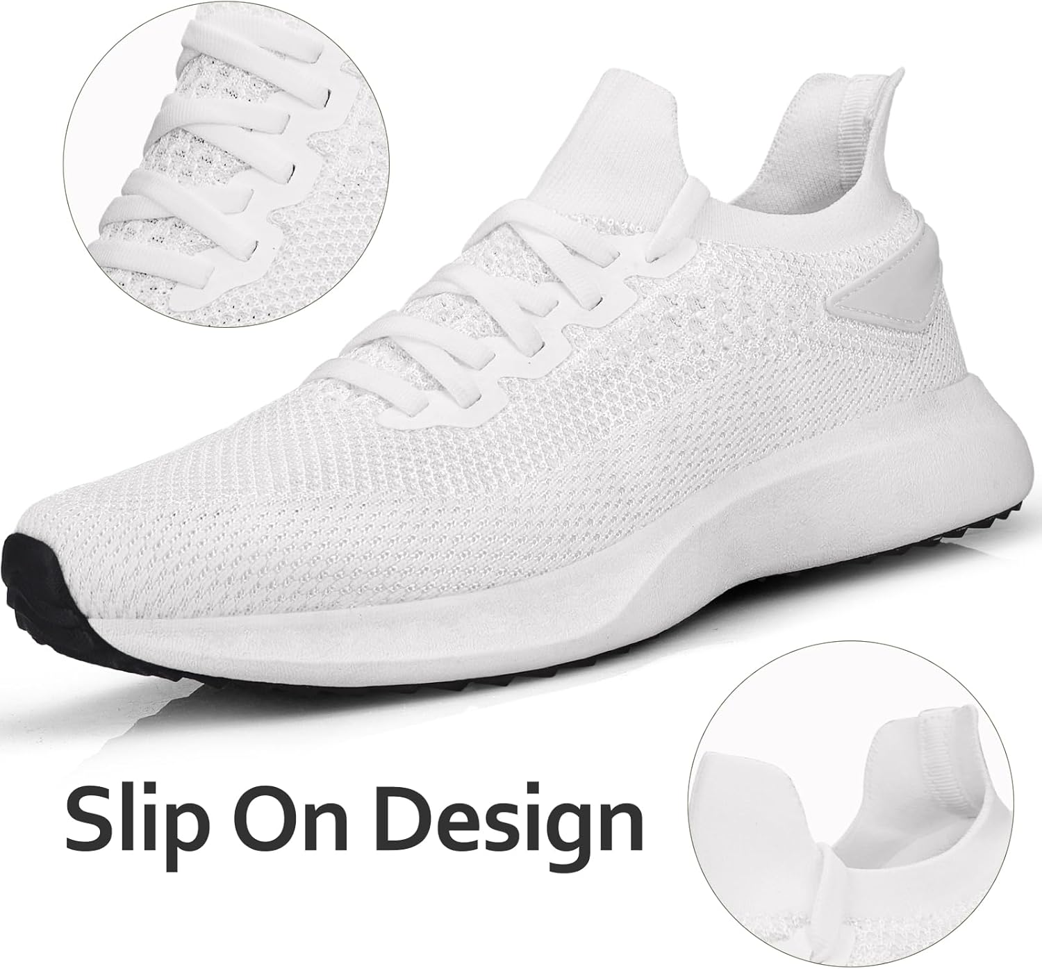 Thumbnail 3 de Giniros Men’s Trainers Walking Running Shoes Mesh Slip-On