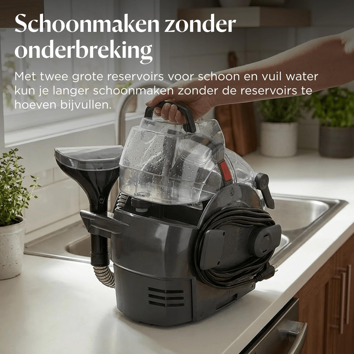 Detalle de BISSELL SpotClean Auto Pro Select 3730N tapijtreiniger, 750 W en 2,8 l