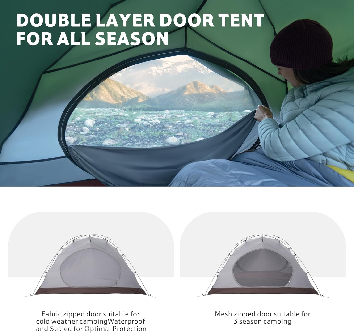 Thumbnail 5 de Naturehike Cloud Creek Tente de Camping 2/3 Personnes – Ultralégère et Imperméable, Protection Solaire UPF50+
