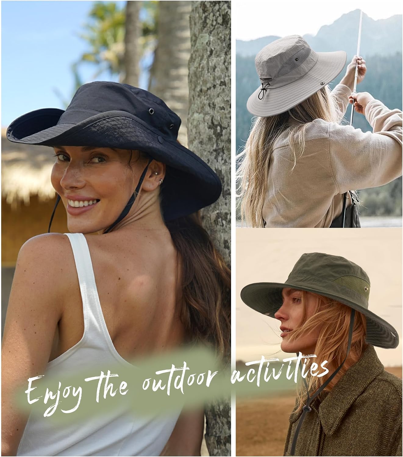 Thumbnail 5 de FURTALK Women's Sun Hat with Ponytail Hole – Wide Brim UPF 50+ for Beach and Hiking