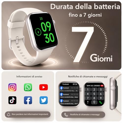 Thumbnail 4 de AOYBWK Smartwatch Uomo Donna 1.85": fitness completo, notifiche e chiamate Bluetooth