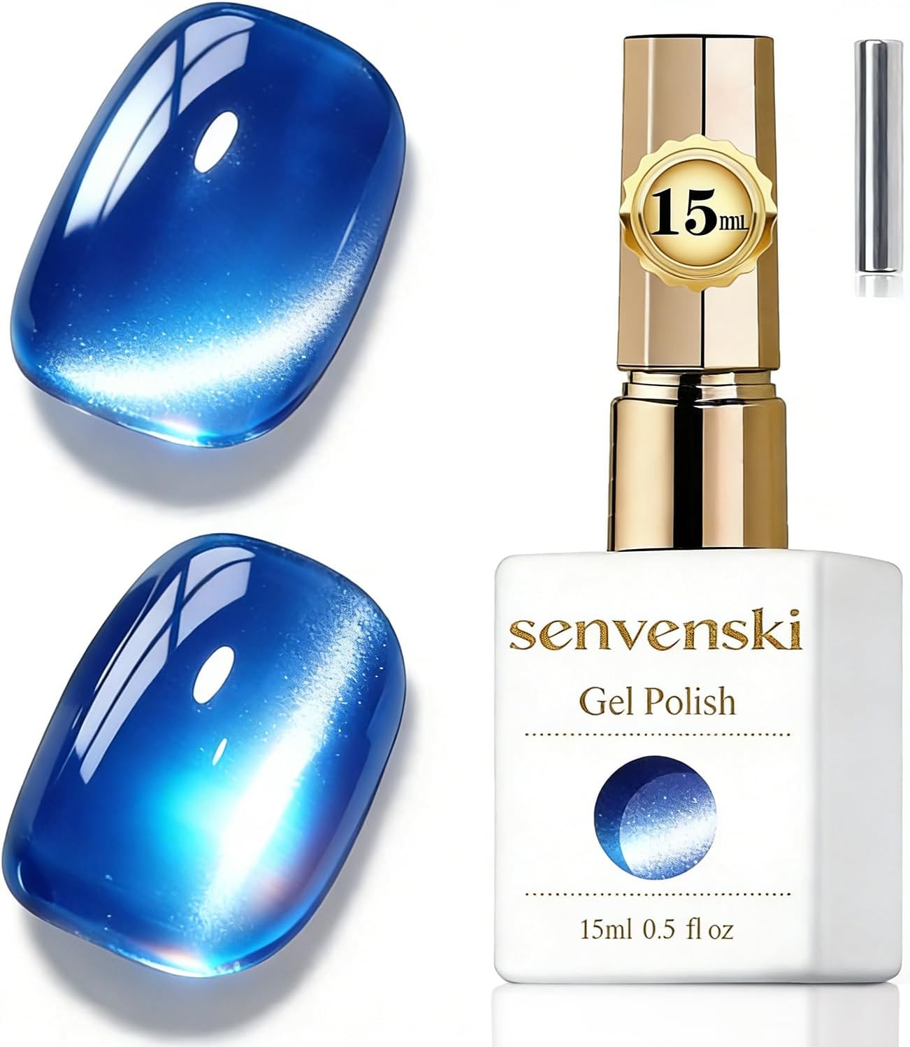 Detalle de senvenski MY1-009 Gelei Glas Cat Eye-gelnagellak blauw, 15 ml