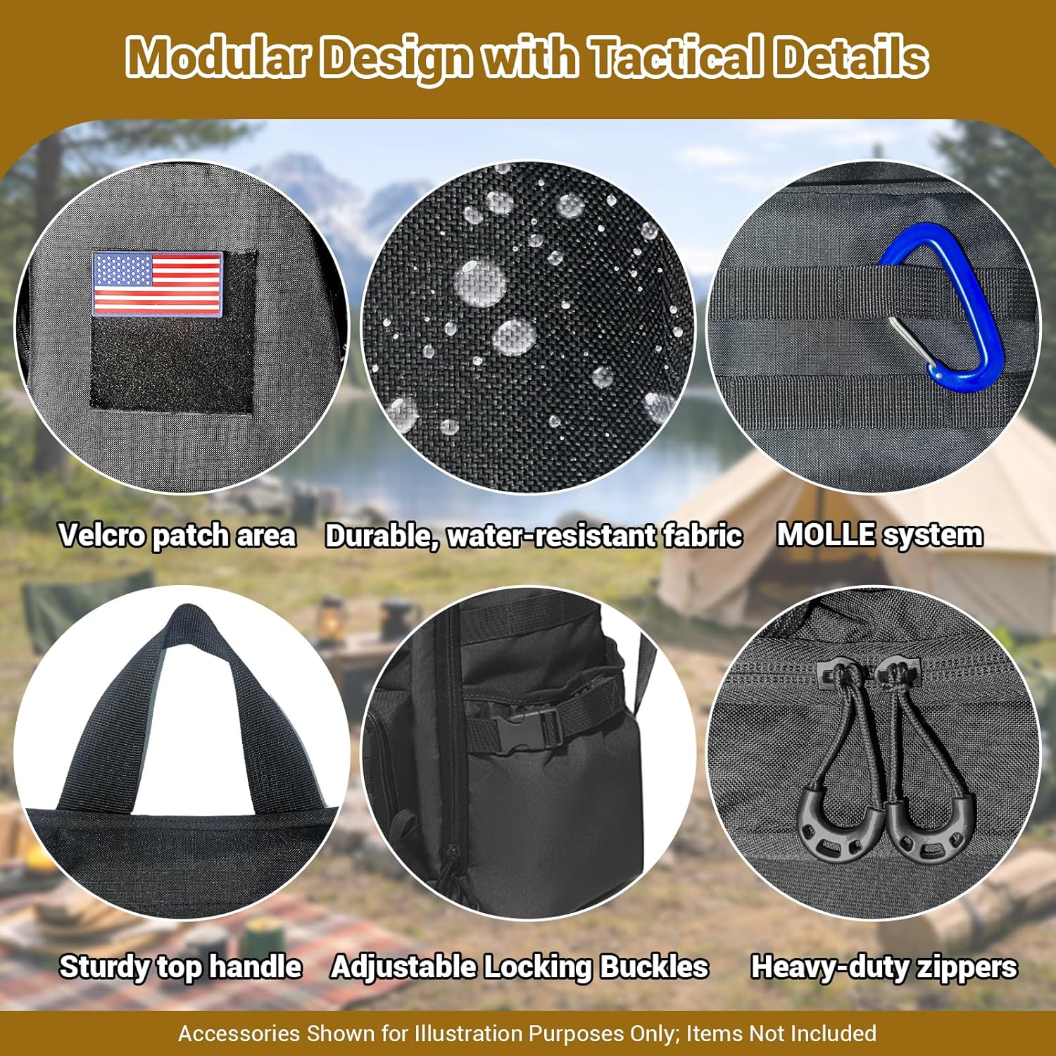 Detalle de Kokkoya Lightweight Tactical Backpack with 17-Inch Laptop Compartment, 40L