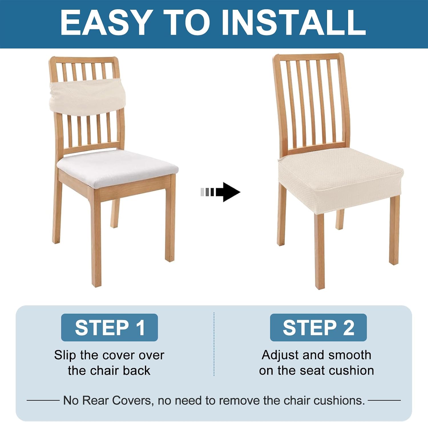 Thumbnail 5 de Smiry Waterproof Seat Covers 4-Pack for Chairs