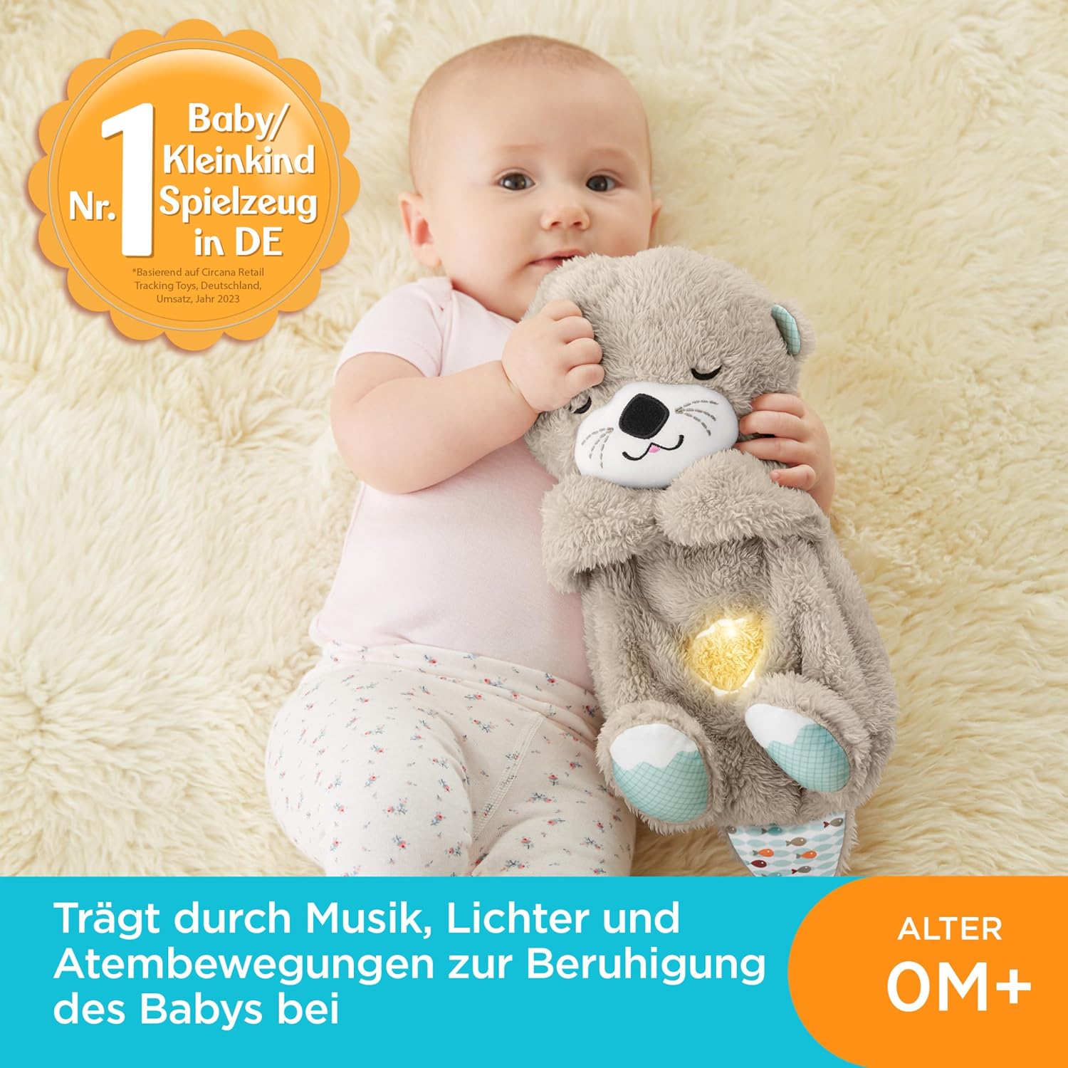 Thumbnail 1 de Fisher-Price Schlummer Otter mit Atembewegung und Musik 🐾