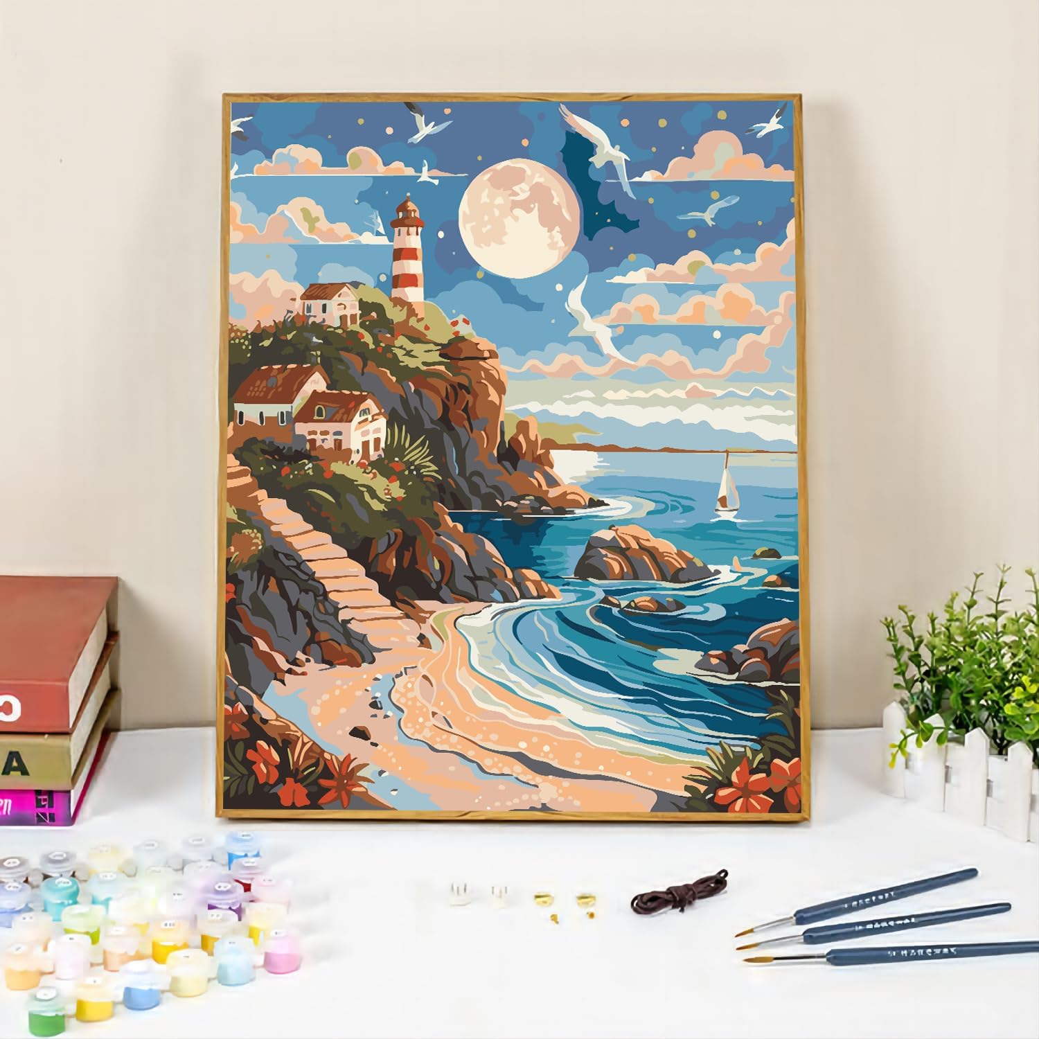 Thumbnail 2 de jieyisier Malen nach Zahlen 40 x 50 cm 🎨