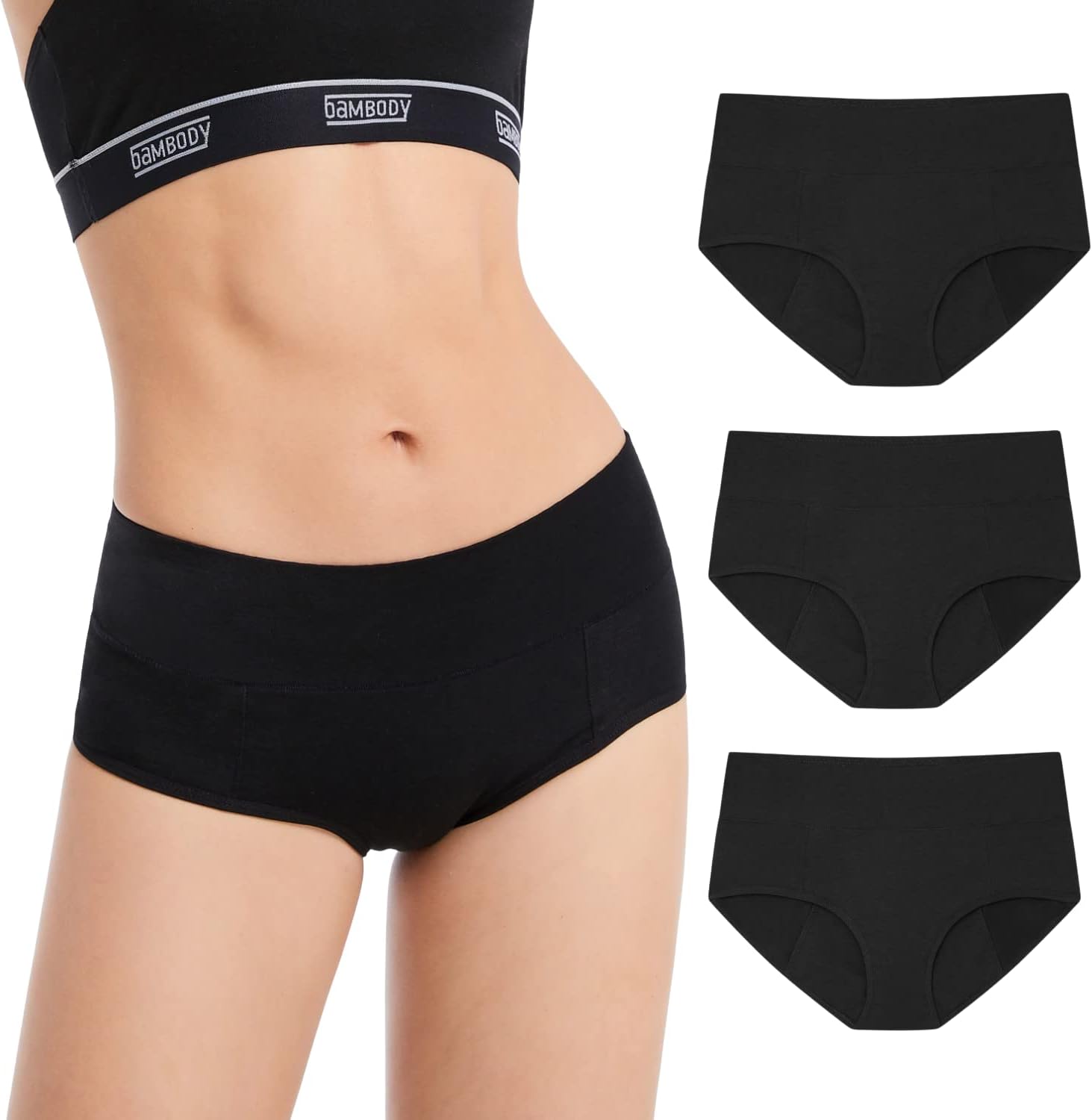 Detalle de Bambody Period Underwear for Women and Teens: Leakproof, Absorbent and Breathable