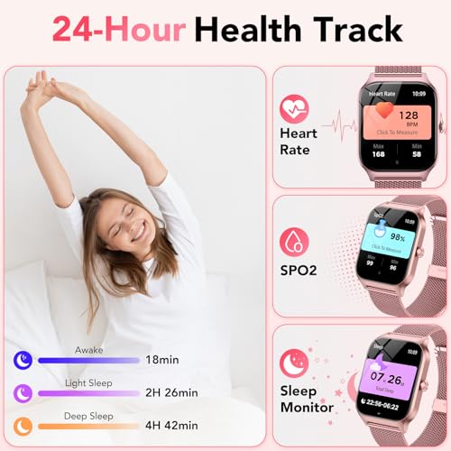 Detalle de Reloj Inteligente CASCHO Mujer: Llamadas Bluetooth, IA y 120+ Modos Deportivos