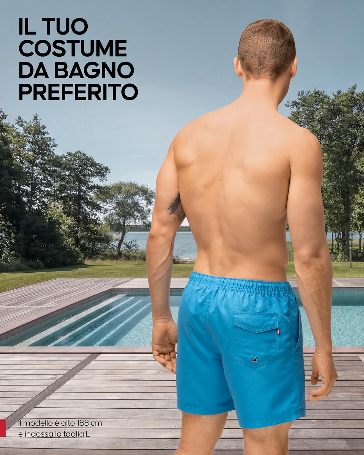 Thumbnail 1 de DANISH ENDURANCE Costume Uomo Mare: Pantaloncini da Bagno a Rete, Veloci nell’Asciugatura