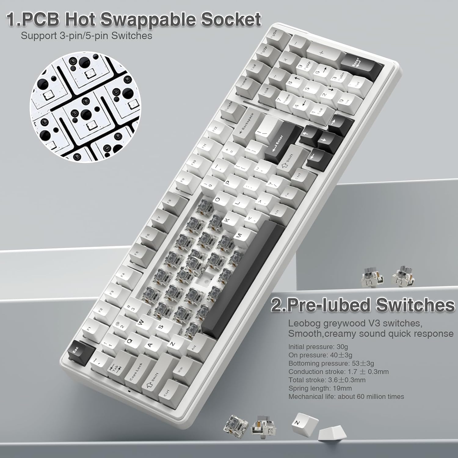 Thumbnail 4 de AULA F99 Wireless Mechanical Keyboard 8000mAh