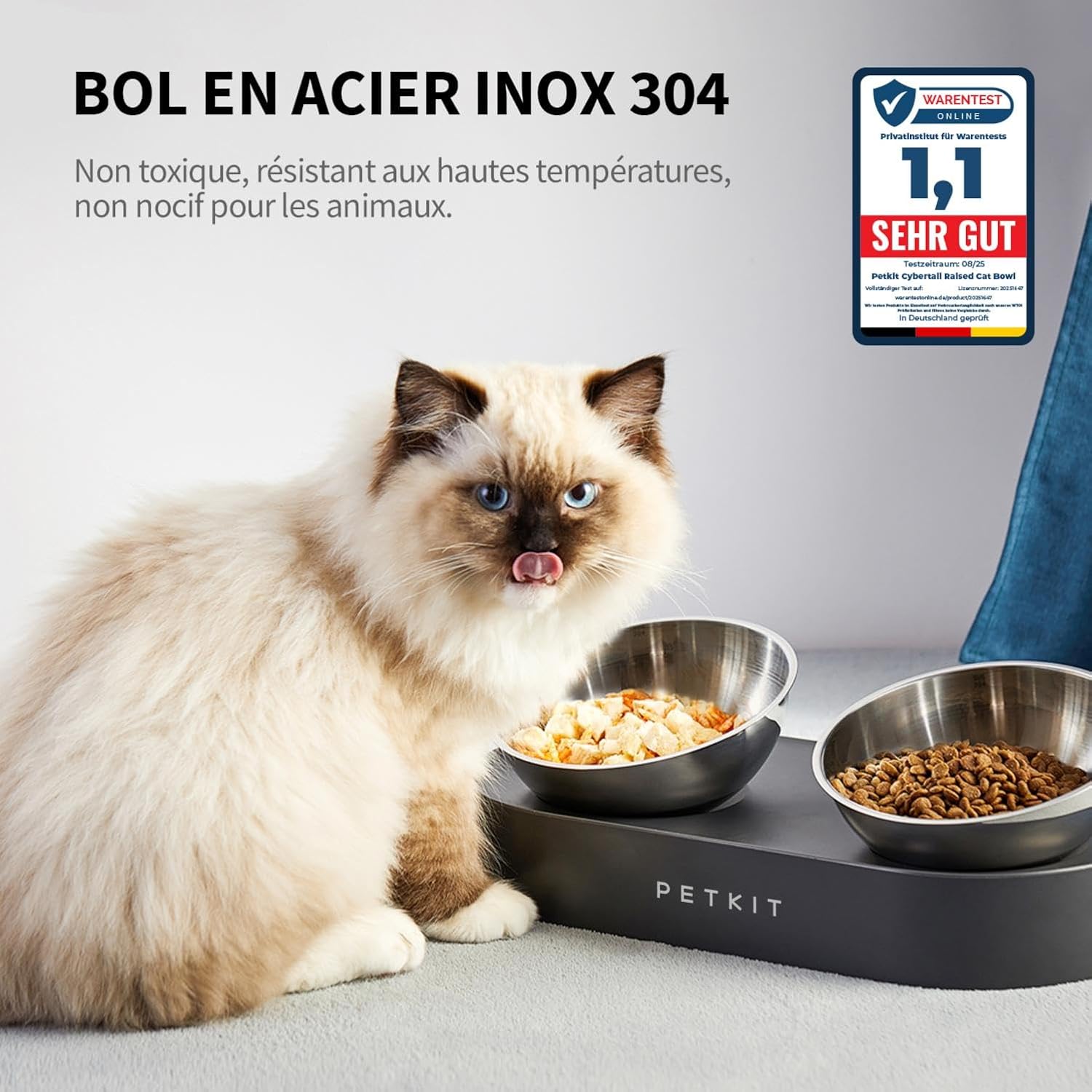 Detalle 2 de PETKIT CYBERTAIL bol surélevé 13,7 cm