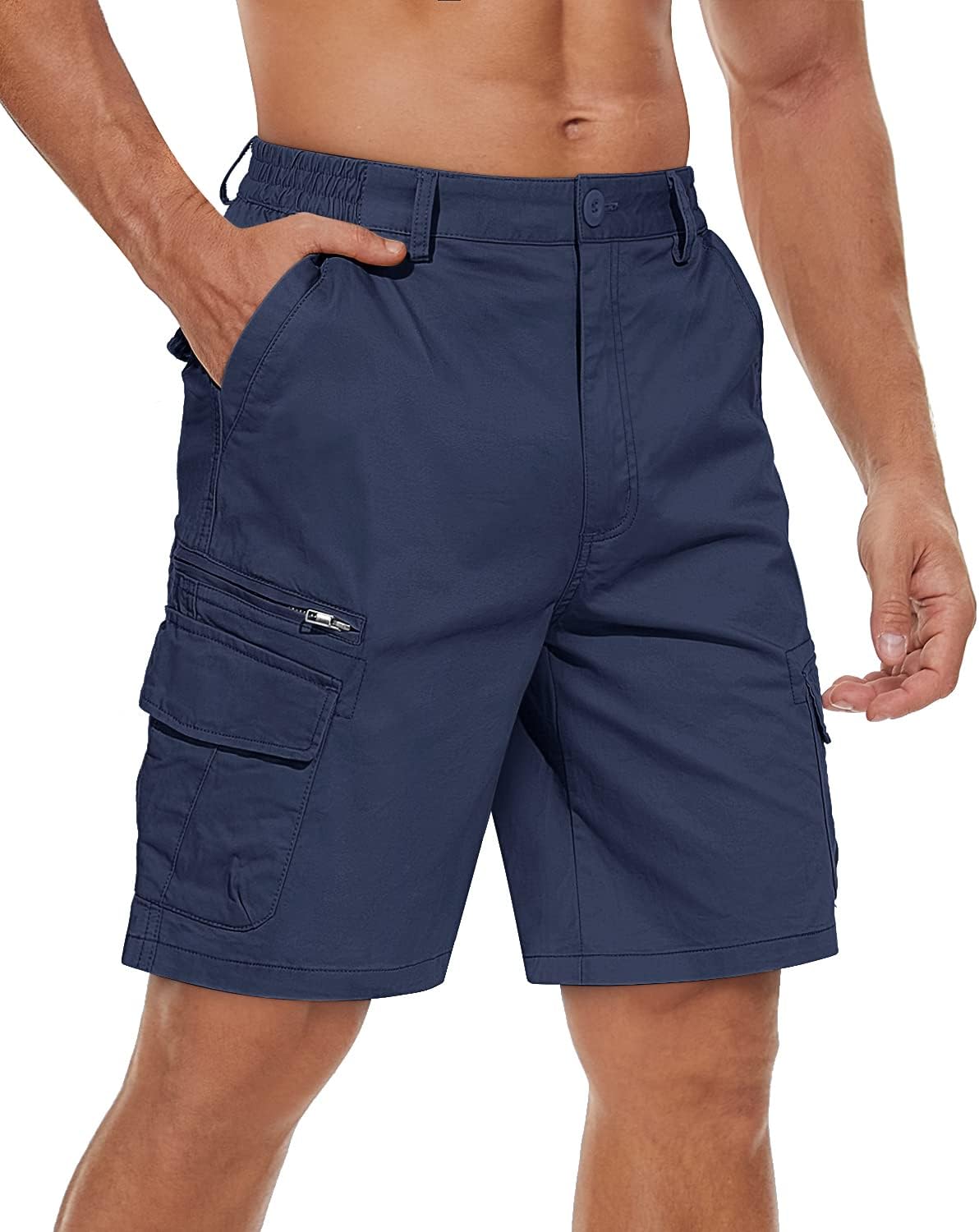 Thumbnail 6 de TACVASEN Men's Cargo Shorts with Elasticated Waist and Multi Pockets