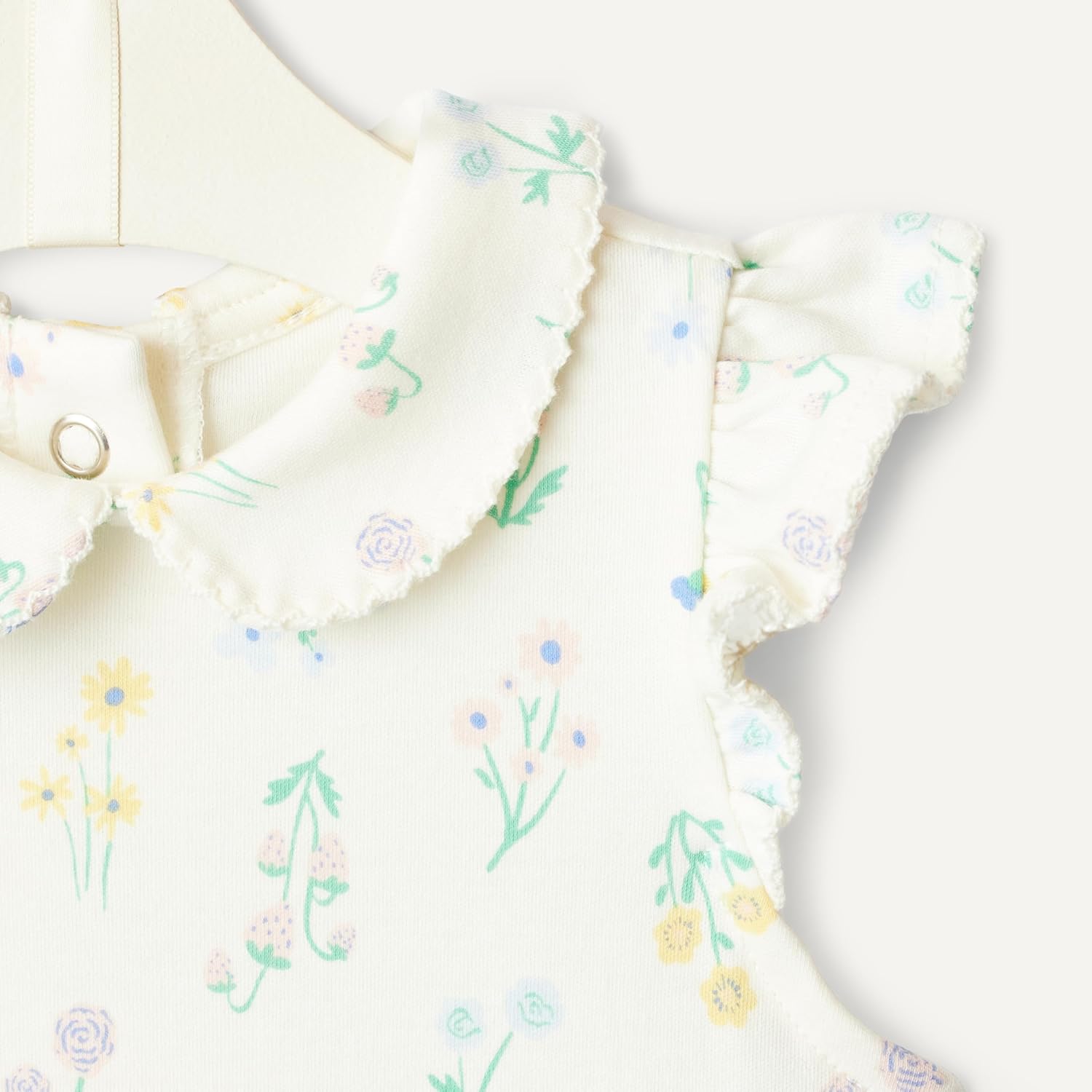 Detalle de Amazon Essentials x Sofia Grainge Toddlers and Baby Girls' Cotton Short Sleeve Blouses with Ruffles (Pack of 2)