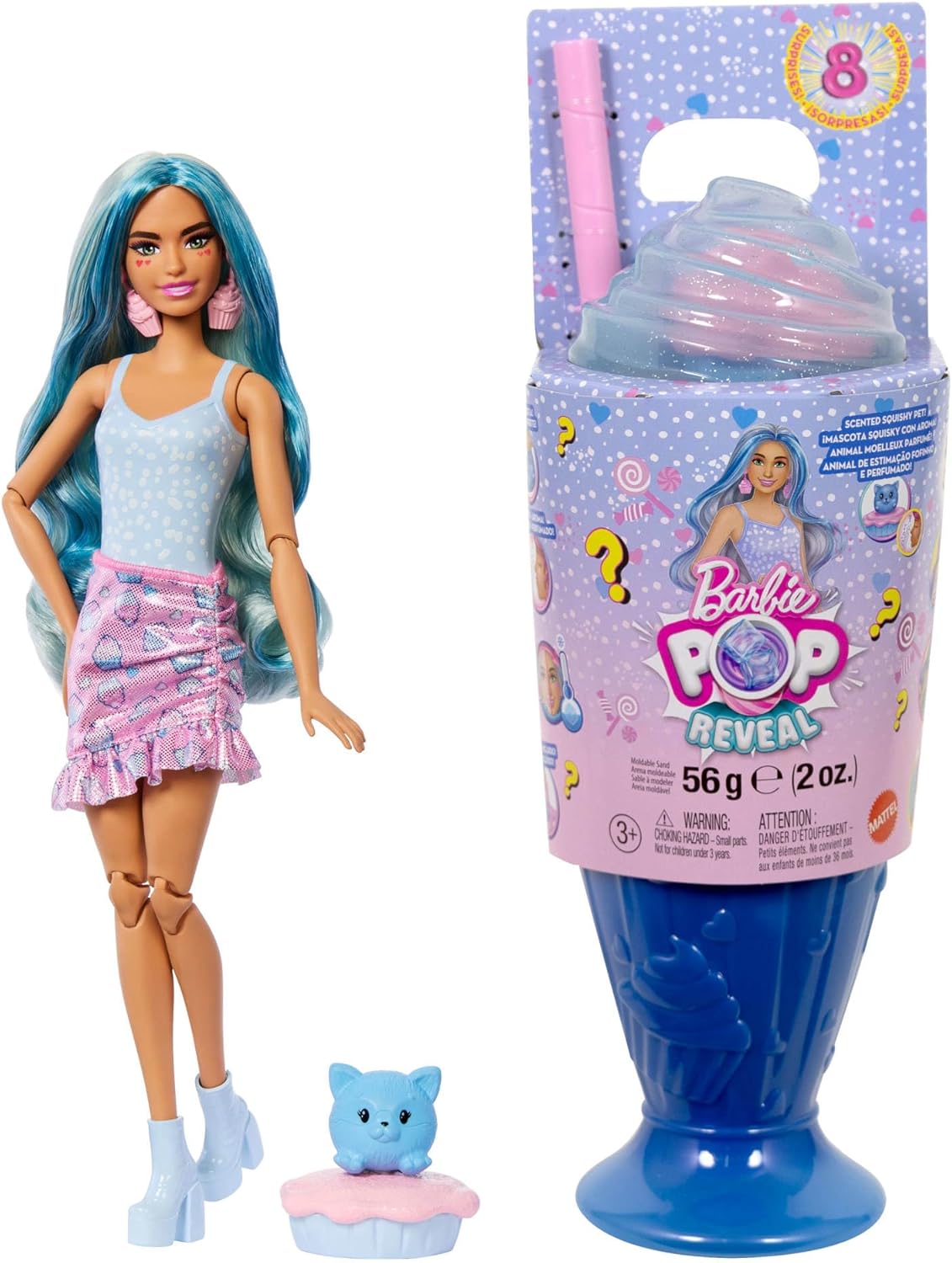 Thumbnail 6 de Barbie Poupée Pop Reveal Chelsea, série Treat — 5 surprises parfumées et accessoires variés