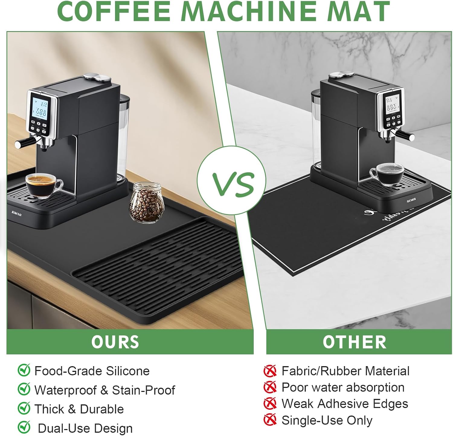 Thumbnail 5 de Silicone Coffee Mat Set 24 x 16 Inches