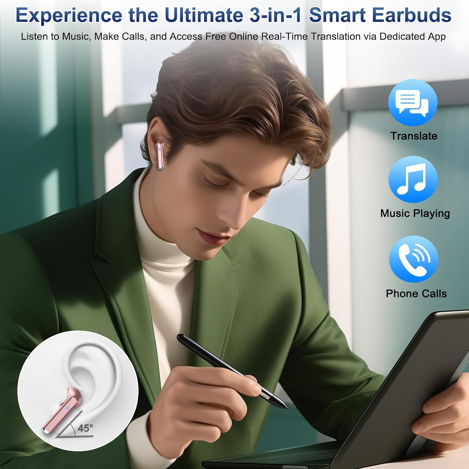 Detalle 2 de Translation Earbuds in Rose
