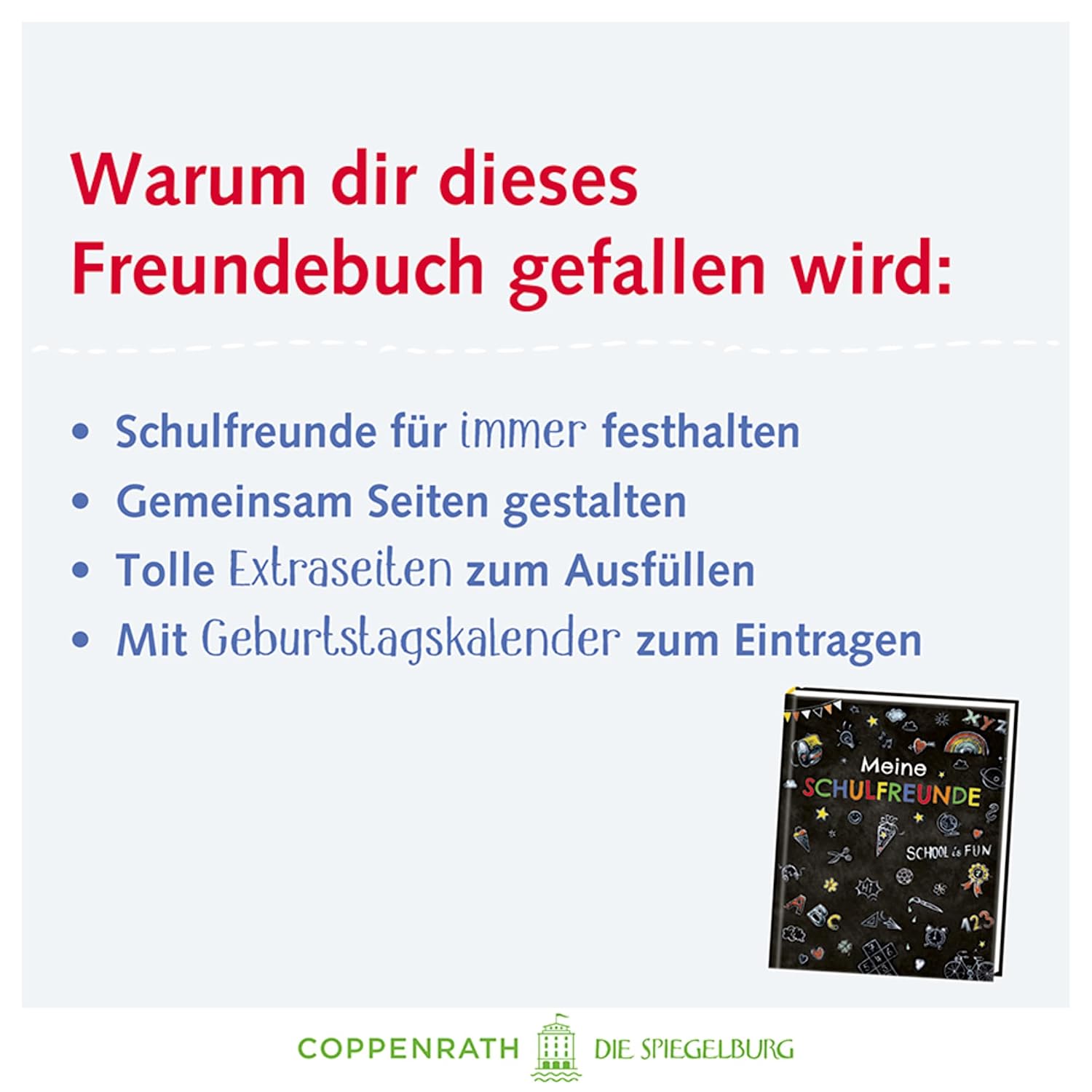 Detalle 2 de Coppenrath Freundebuch: Meine Schulfreunde - School is fun – księga przyjaciół szkolnych