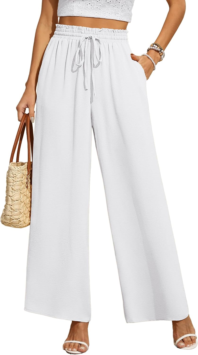 Detalle de BEIGAI Palazzo Hose hohe Taille Damen