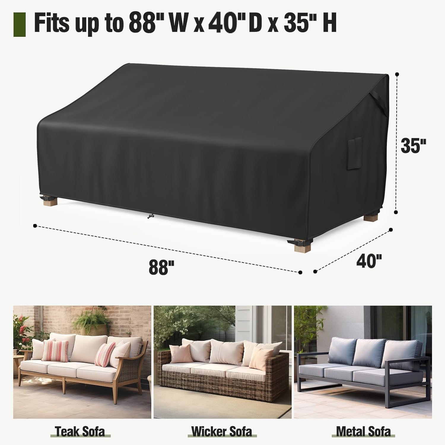 Detalle 2 de MR.COVER Outdoor Sofa Cover for 3-Seater Sofas