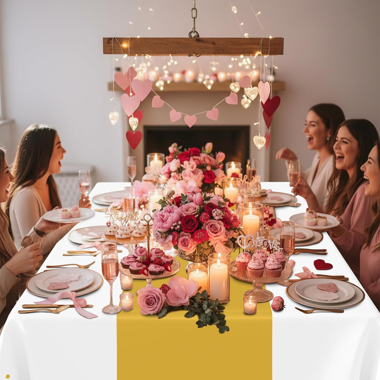 Detalle de Smiry Disposable Plastic Tablecloth 54 x 108 Inch