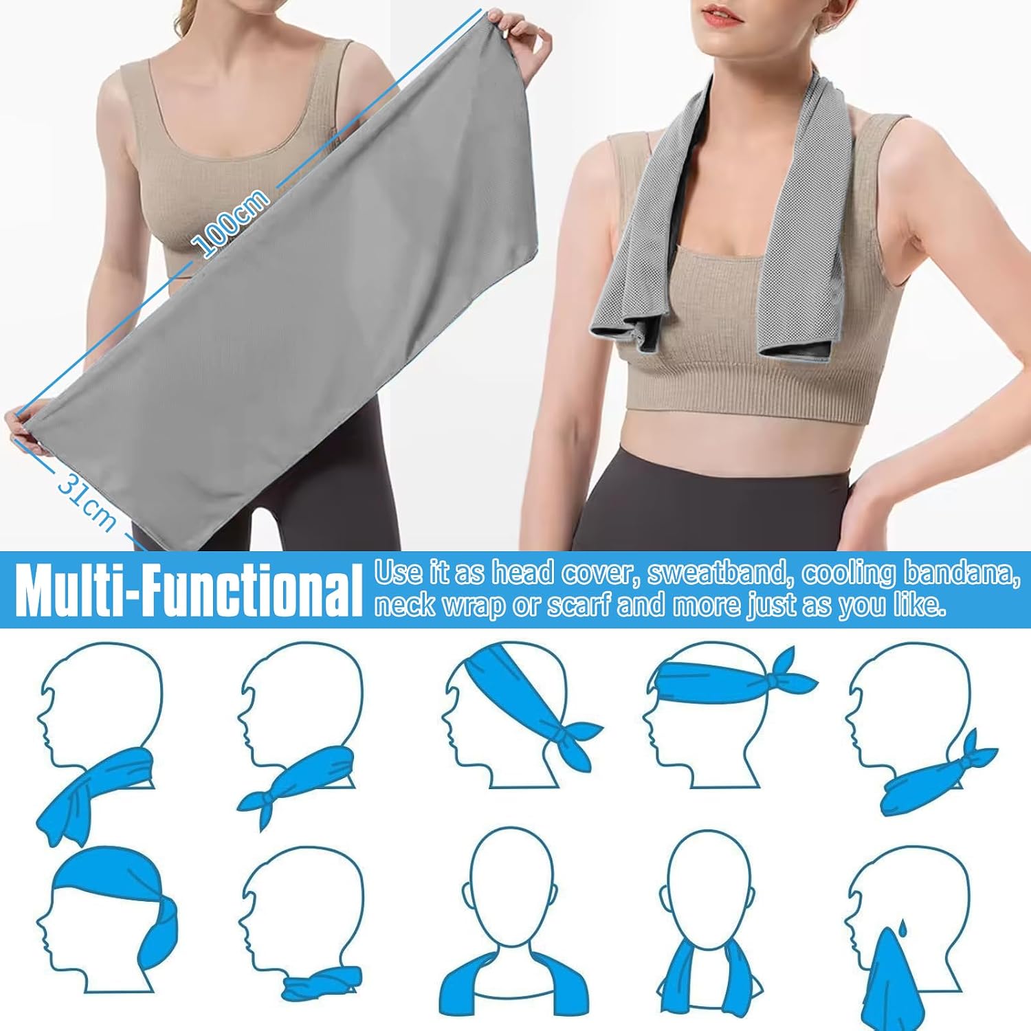 Thumbnail 4 de VAKKI Cooling Towel for Sports