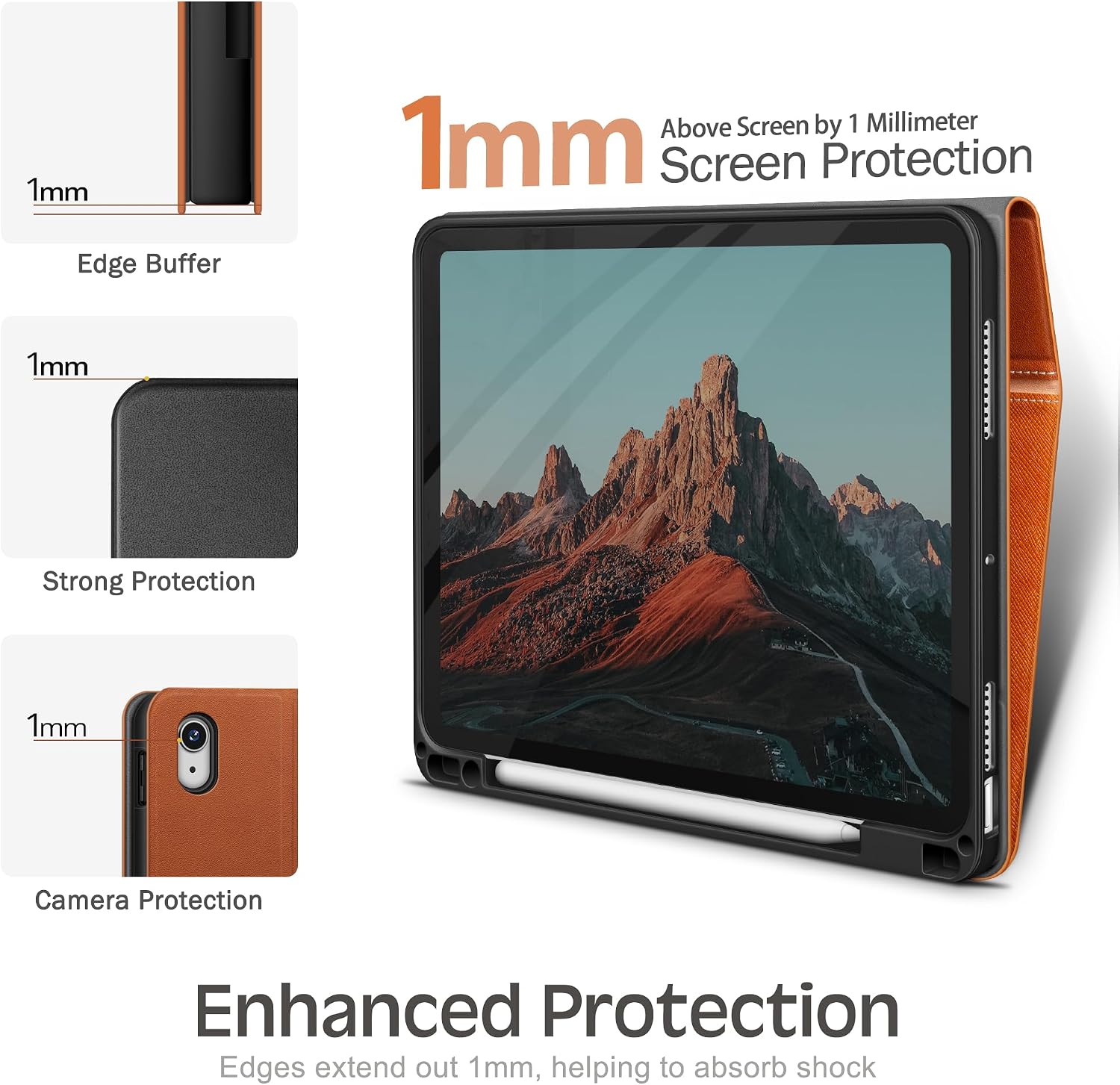 Detalle de KingBlanc Case for iPad Air 11-inch (M4 2026 / M3 2025 / M2 2024) with Pencil Holder