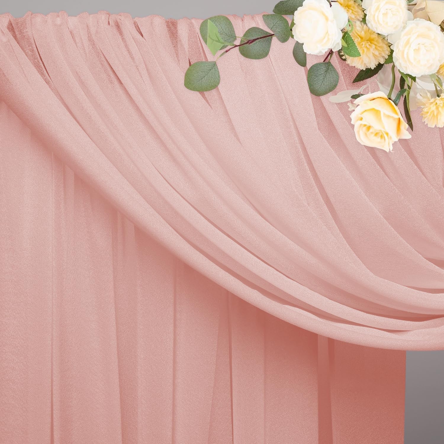 Detalle 2 de Wokceer Sheer Wedding Arch Draping Fabric, Polyester