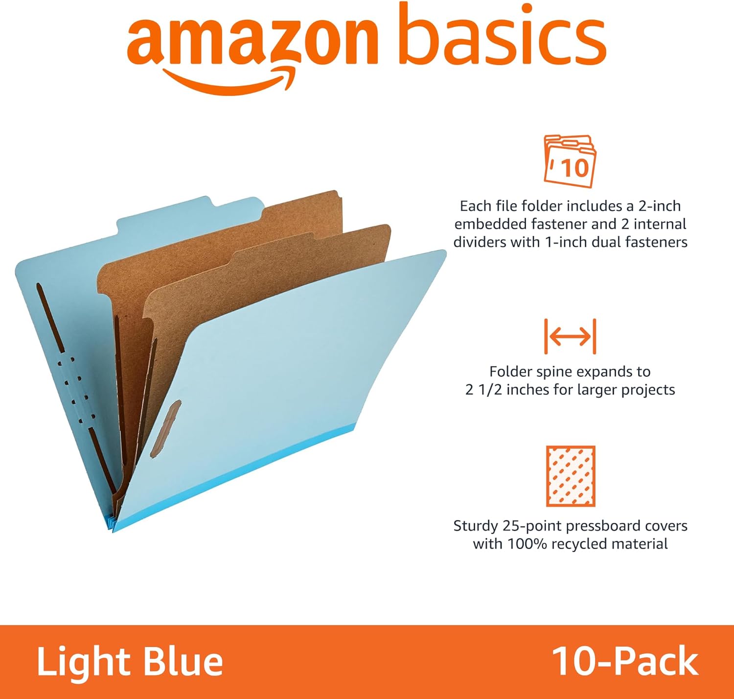 Thumbnail 1 de Amazon Basics 2‑inch Recycled Binder, 10 Pack 📁