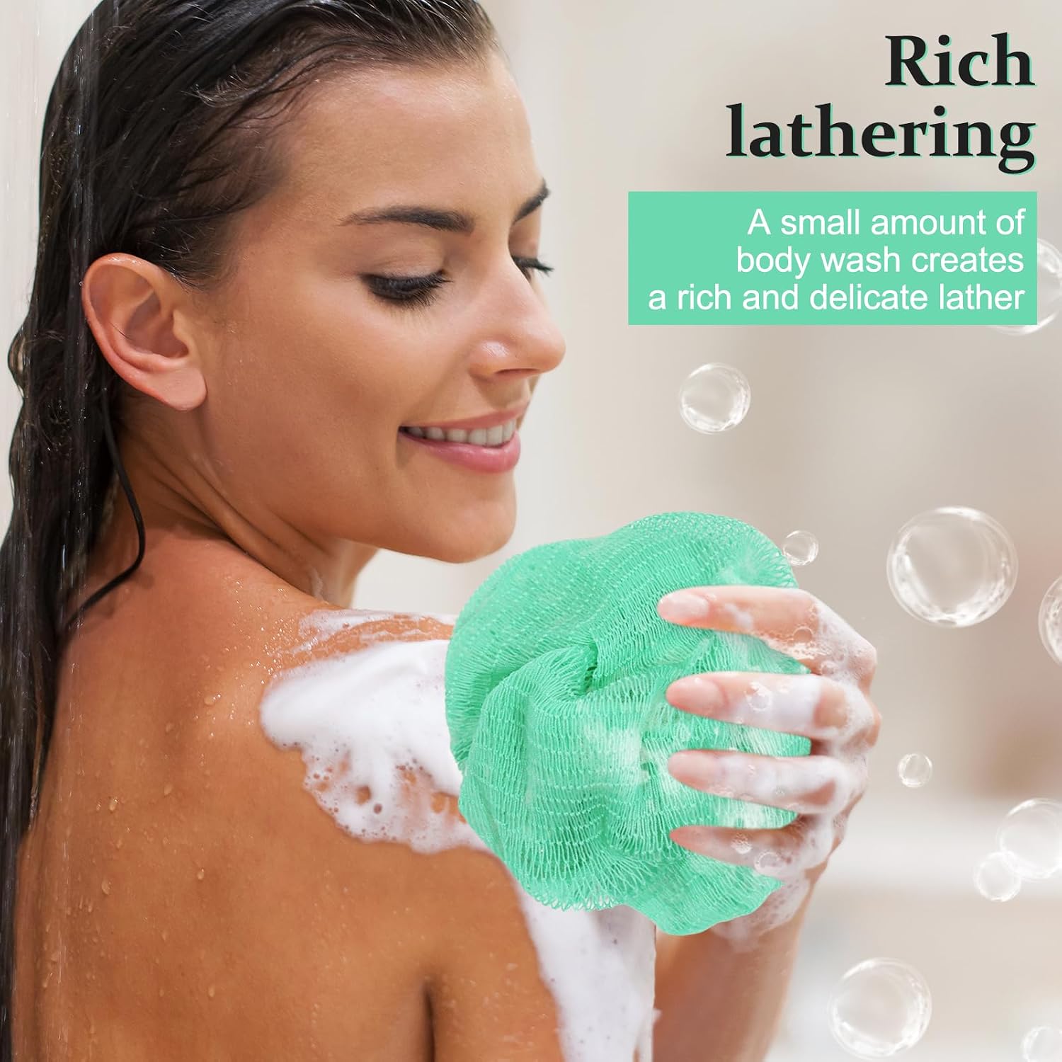 Thumbnail 2 de African net sponge 1 mint green scrubber