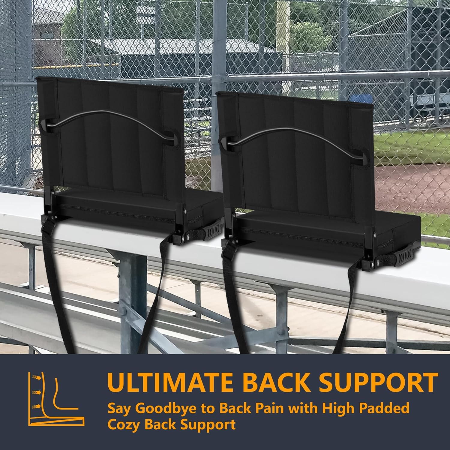 Detalle 2 de Halituny Stadium Seat with Back Support 400 lb