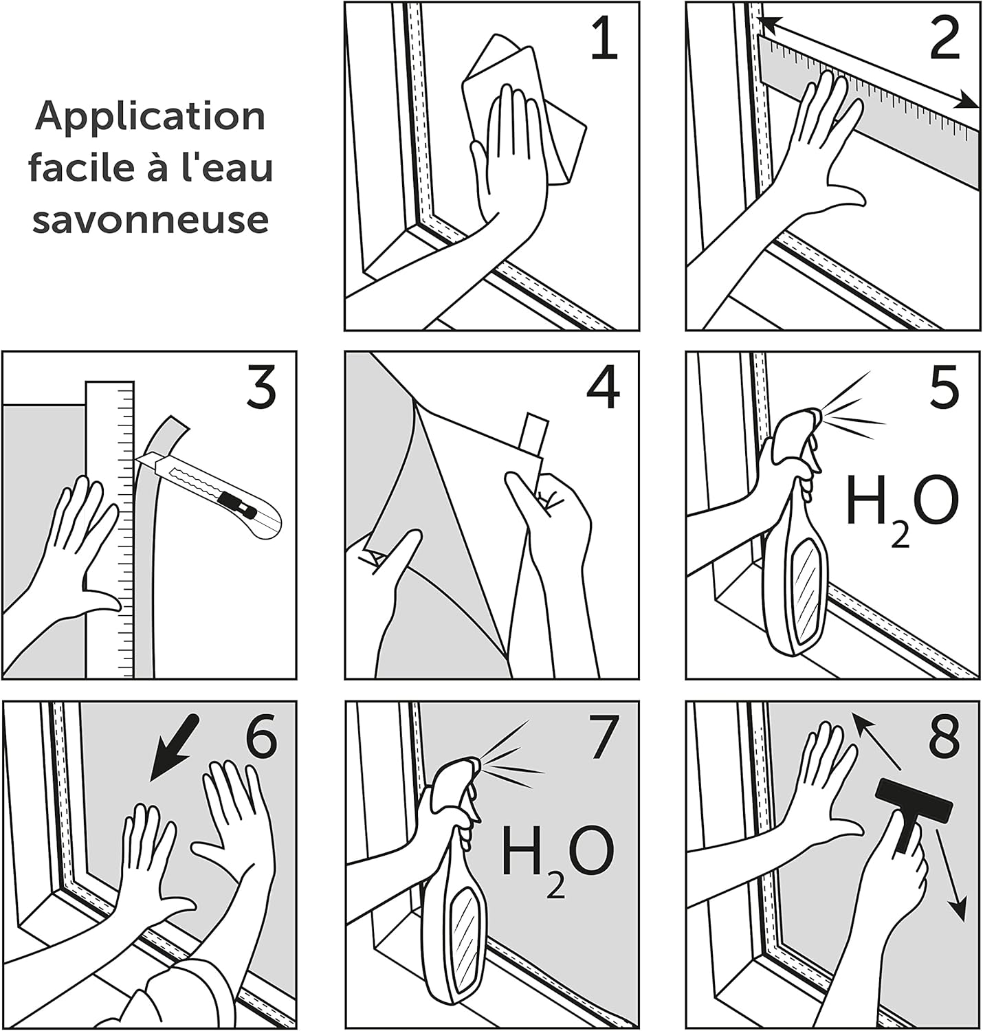 Thumbnail 5 de Blumtal Film fenêtre anti-regard auto-adhésif effet verre dépoli 90 x 200 cm