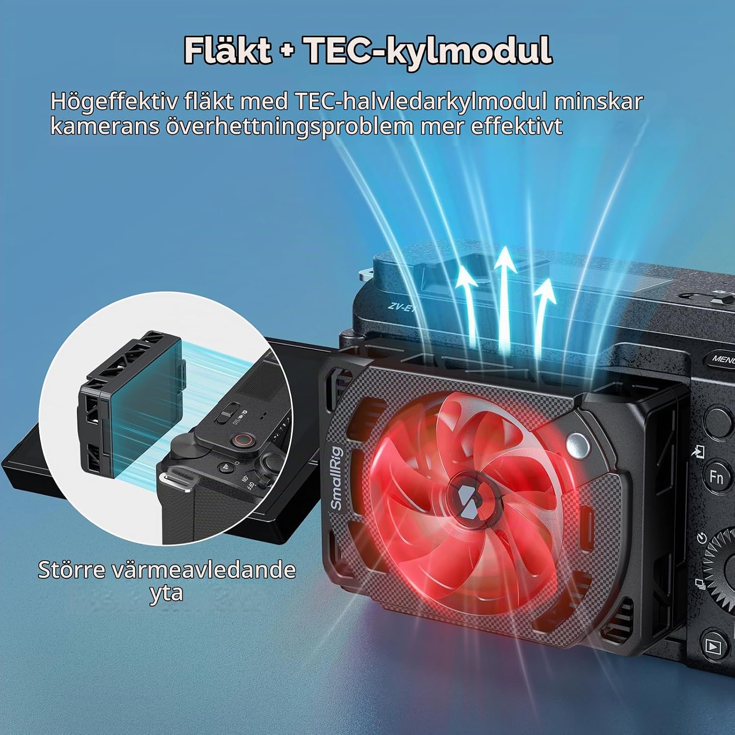 Detalle 2 de SMALLRIG 5152 kamerakylare med TEC-kylning och två fläkthastigheter