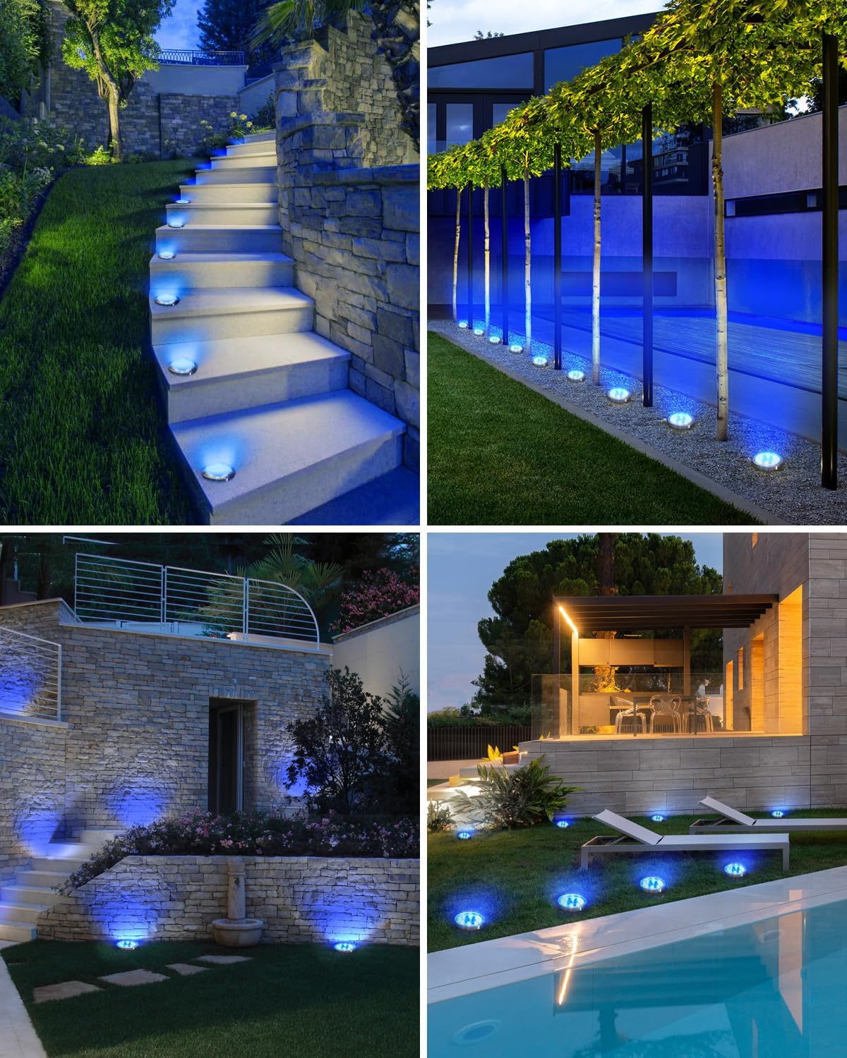Thumbnail 5 de btfarm 8 Paquetes Luces Solares LED Exterior 8 LED Azul