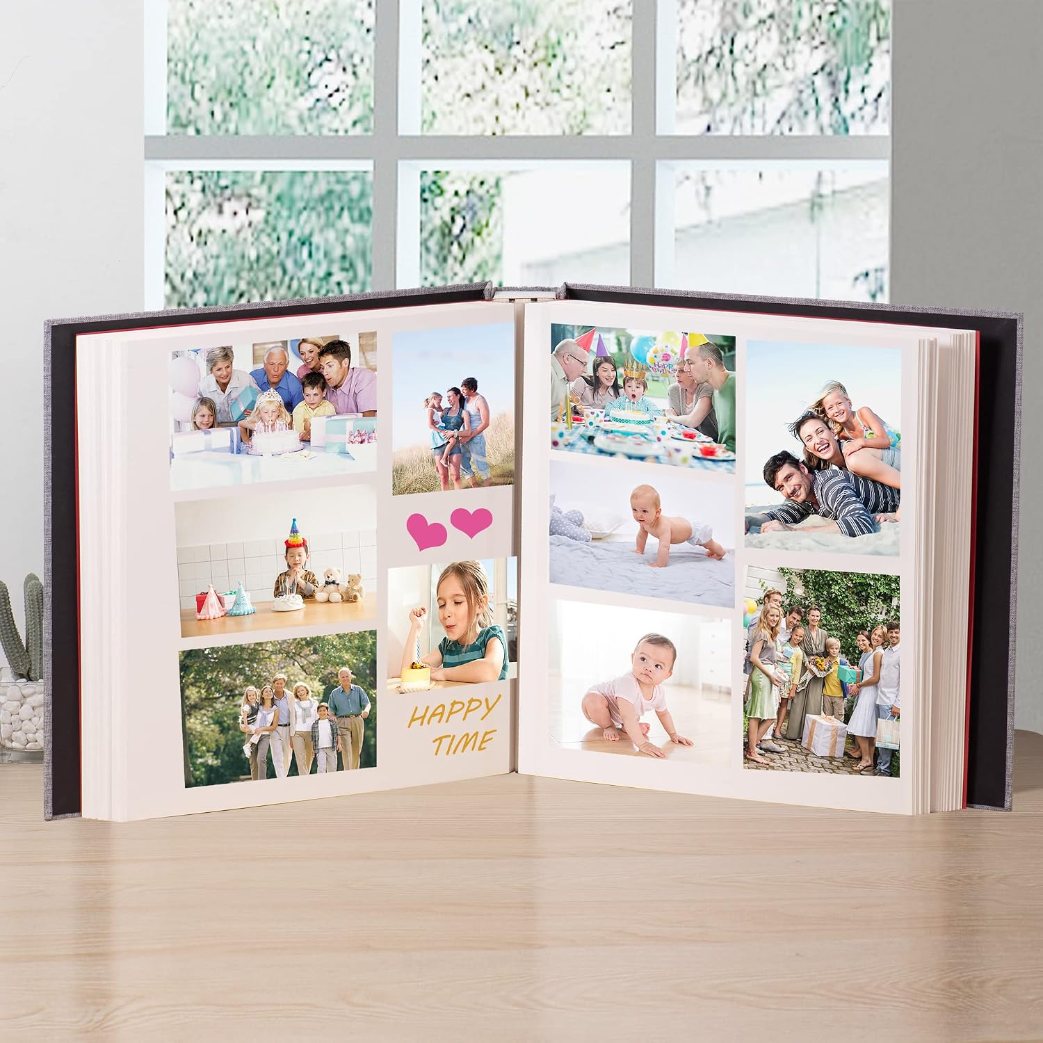 Detalle de HoneyTolly XC-Gray Self-Adhesive Photo Album, Linen Cover, 40 Pages
